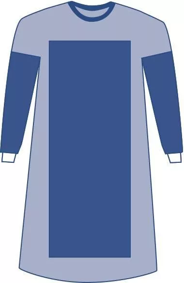 Sirus Sterile Poly-Reinforced Extra-Long Surgical Gowns, Size L - 3XL