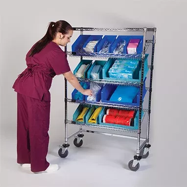 Slanted-Shelf Wire Rack, 36"W H-19149-16264