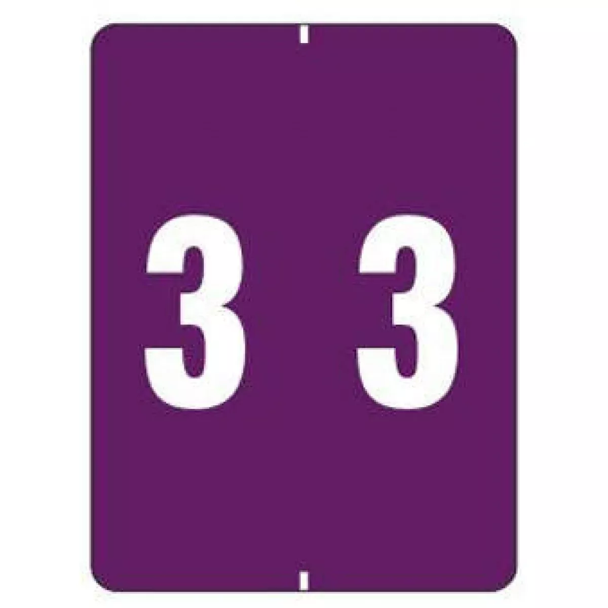 Smead Compatible Dtxl Color Code Label Numeric "3" 1 1/2" X 2" Purple Permanent 500 Per Roll
