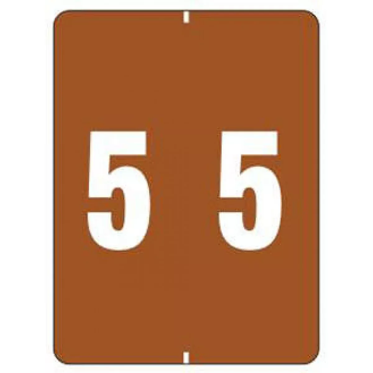 Smead Compatible Dtxl Color Code Label Numeric "5" 1 1/2" X 2" Brown Permanent 500 Per Roll