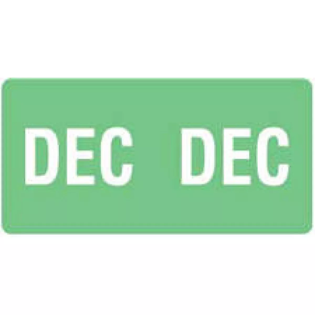 Smead Compatible Ets Color Code Label Month "Dec" 1" X 1/2" Light Green Permanent 250 Per Pack