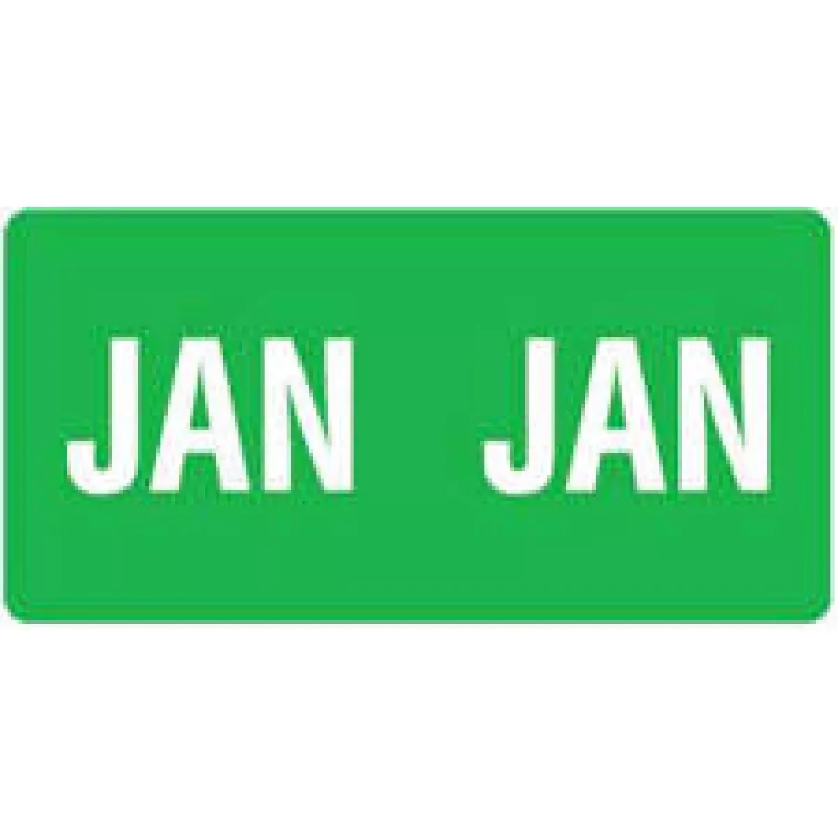 Smead Compatible Ets Color Code Label Month "Jan" 1" X 1/2" Dark Green Permanent 250 Per Pack