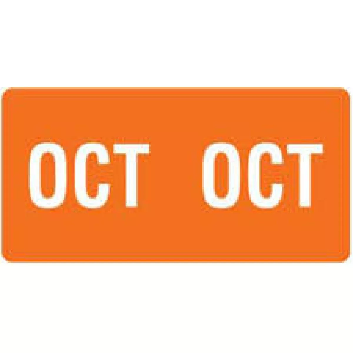Smead Compatible Ets Color Code Label Month "Oct" 1" X 1/2" Orange Permanent 250 Per Pack
