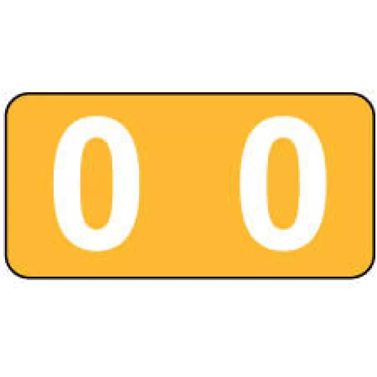 Smead Compatible Etsn Color Code Label Numeric "0" 1/2" X 1" Yellow Permanent 250 Per Pack