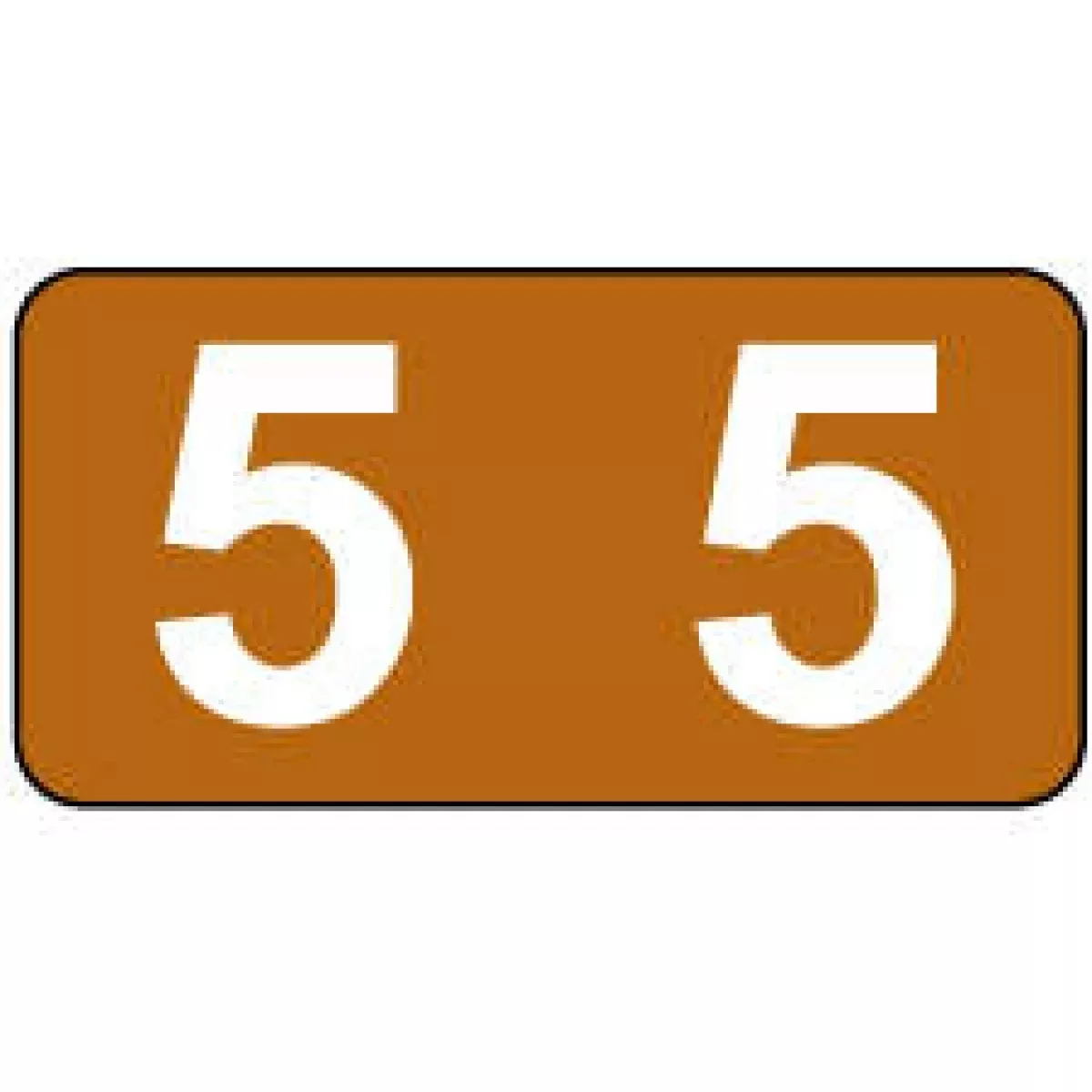 Smead Compatible Etsn Color Code Label Numeric "5" 1/2" X 1" Brown Permanent 250 Per Pack