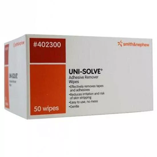Smith & Nephew Uni-Solve Adhesive Remover Wipes - Box of 50