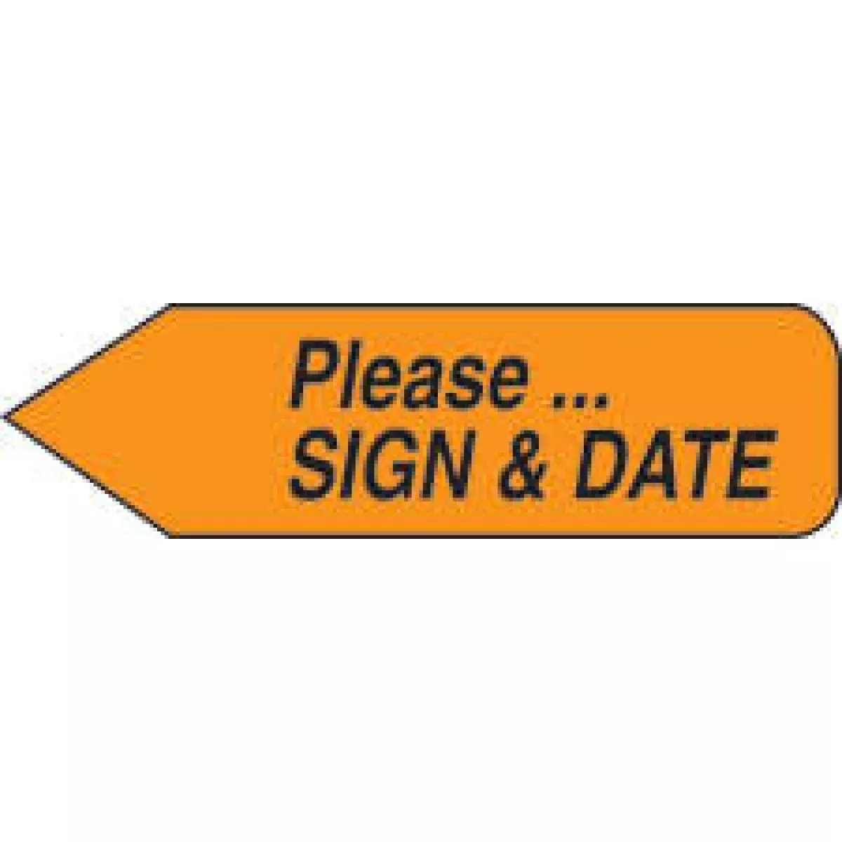 Spee-D-Point Flags & Tags Mini "Please...Sign & Date" Orange Removable 5/16"X1-3/16" 300 Per Pack