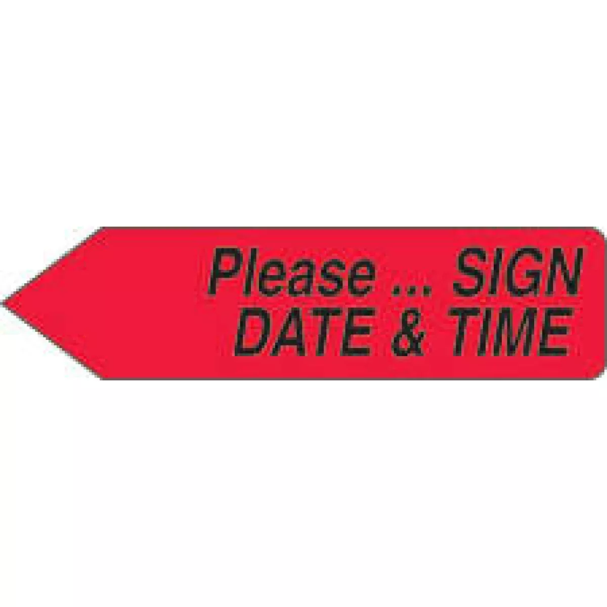 Spee-D-Point Flags & Tags "Please...Sign, Date & Time" Red Removable 9/16"X2-1/4" 150 Per Pack