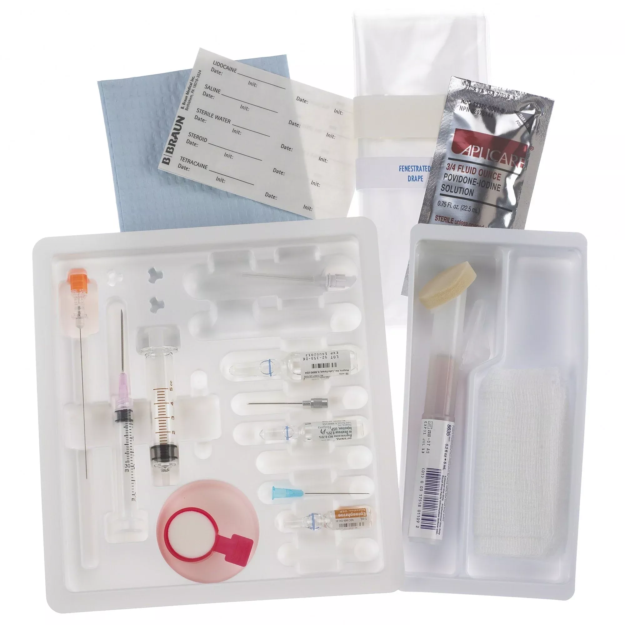 Spinal Anesthesia Tray Pencan 25 Gauge 3-1/2 Inch