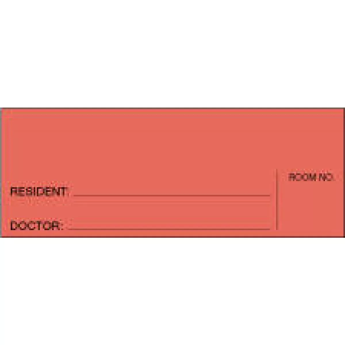 Spine Id Insert Card With Black Print Red 5"X1" 1 Per Pack