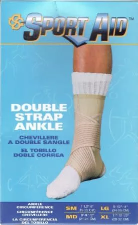 Sport Aid™ Ankle Support, Large, 9½ to 11 Inch Ankle Circumference, Beige, 1/EA