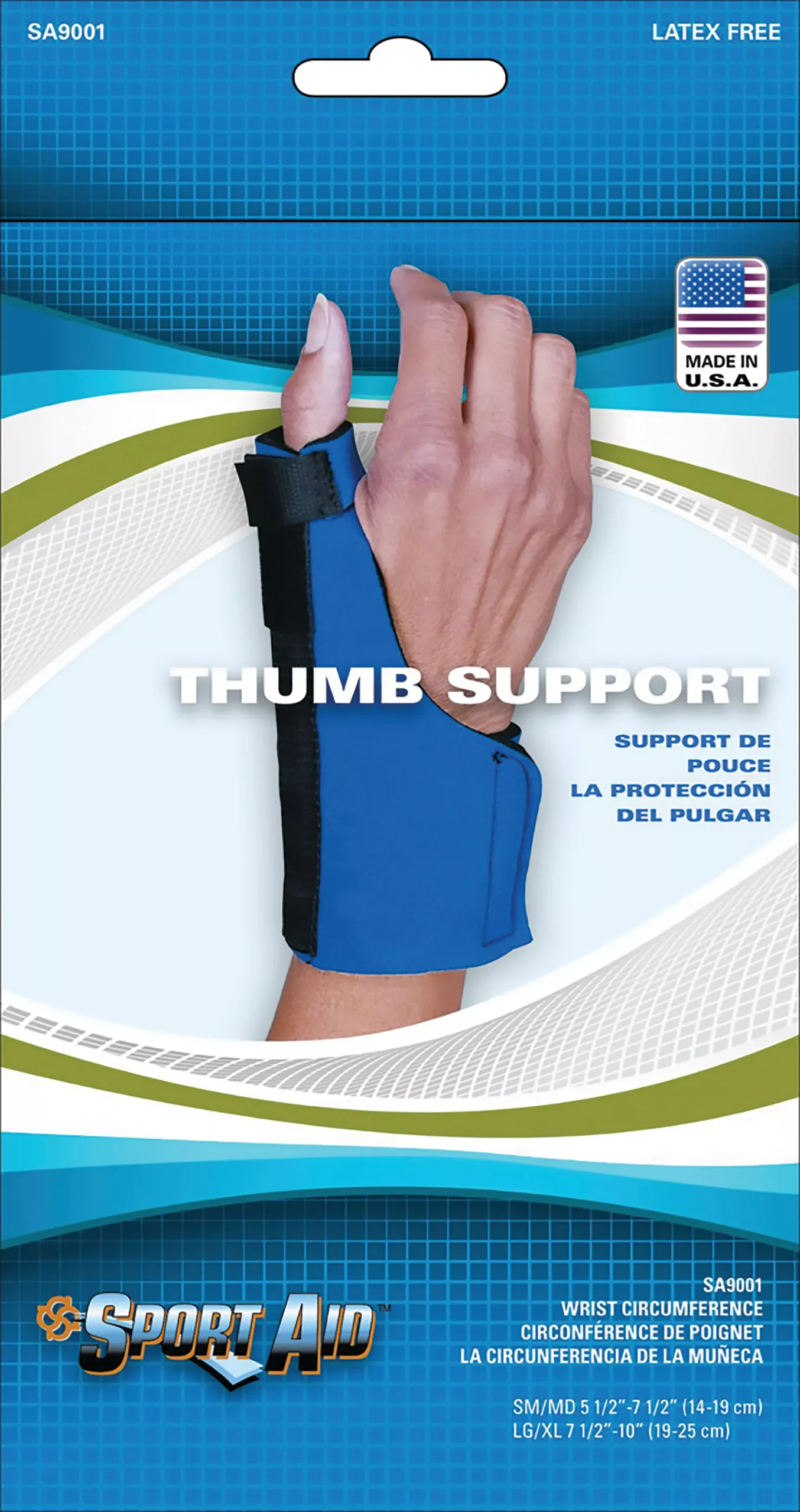 Sport-Aid™ Thumb Support, Small/Medium, Blue, 1/EA