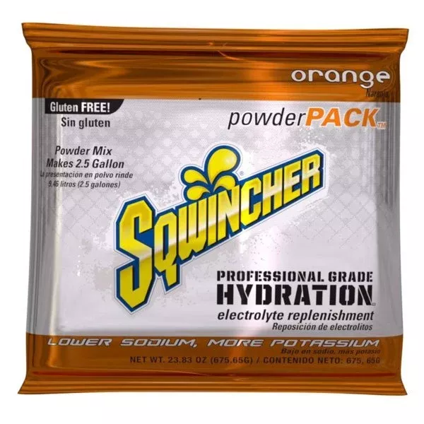 Sqwincher Powder Pack Orange Electrolyte Replenishment Drink Mix, 9.53 oz. Packet