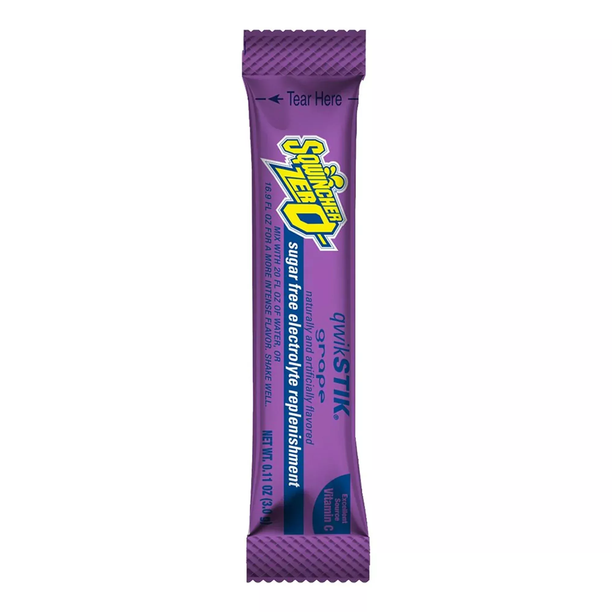 Sqwincher Quik Stik Zero Grape Electrolyte Replenishment Drink Mix