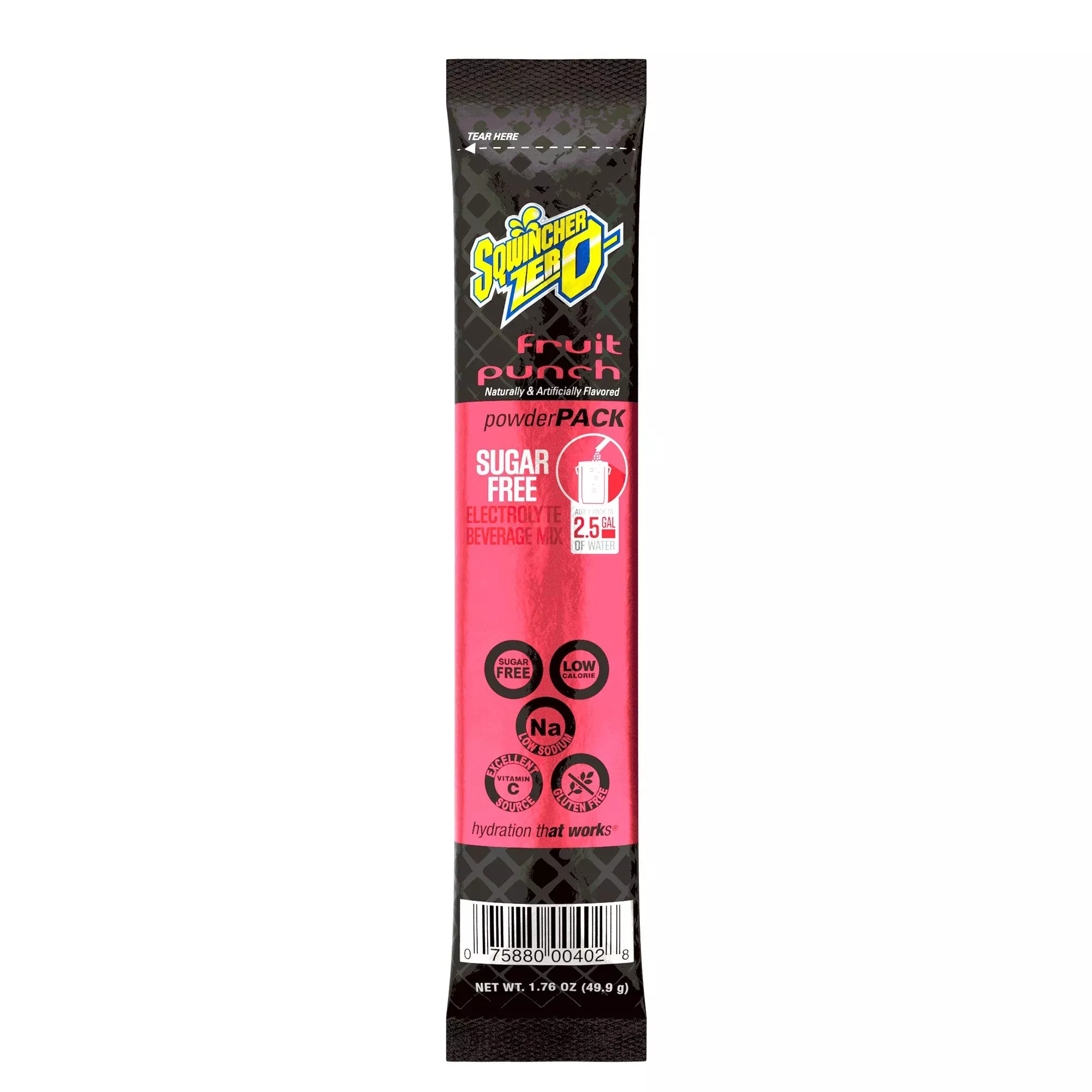 Sqwincher Zero Fruit Punch Electrolyte Replenishment Drink Mix