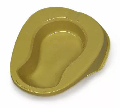 Stackable Bed Pan with Grip Handles