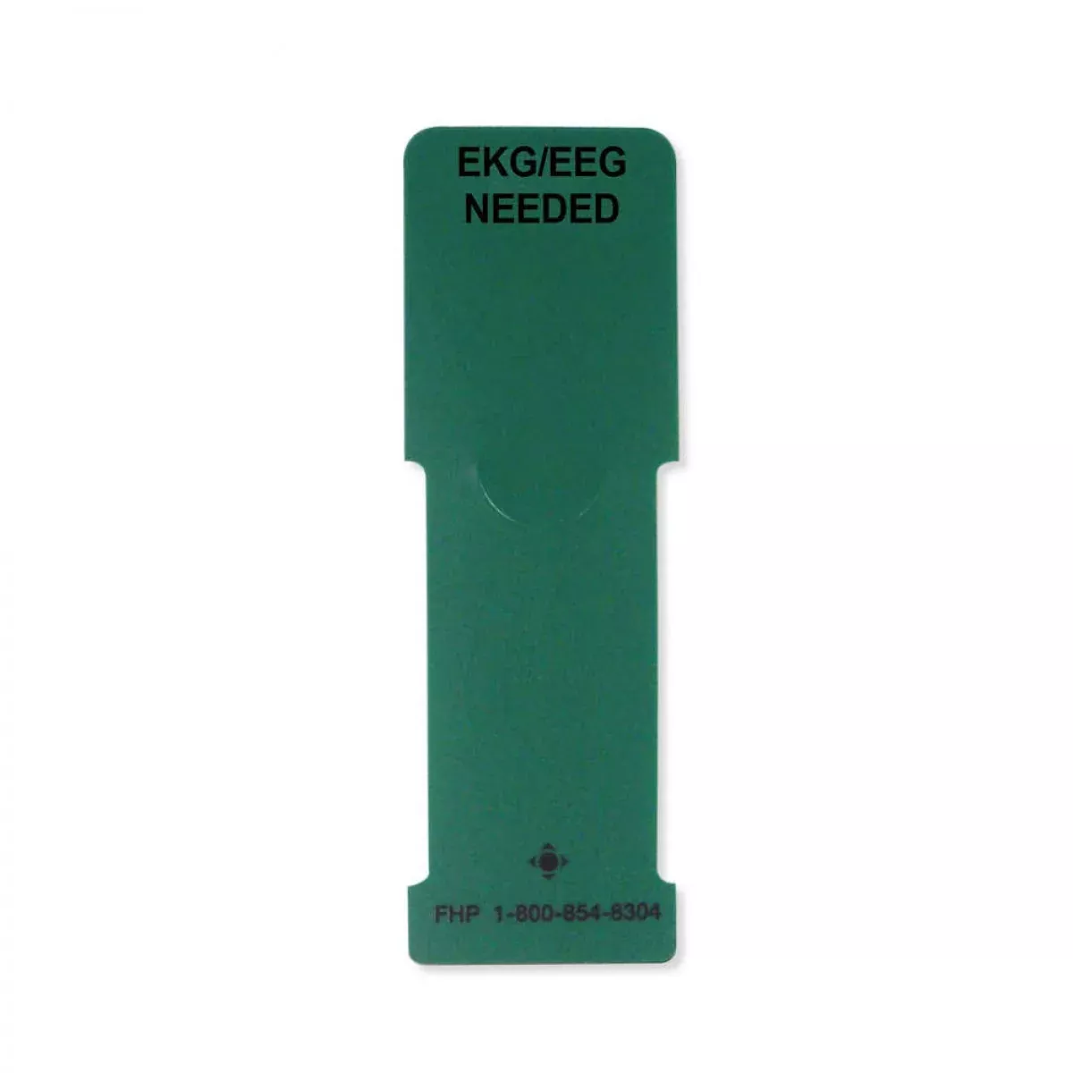 Stat Flag "Ekg/Eeg Needed" Green Poly 1-5/8"X5" - 1 Per Each