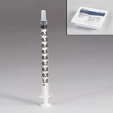 Sterile Monoject™ Luer Slip Syringes, Pharmacy Tray, 1mL, Case H-20042-31-12051