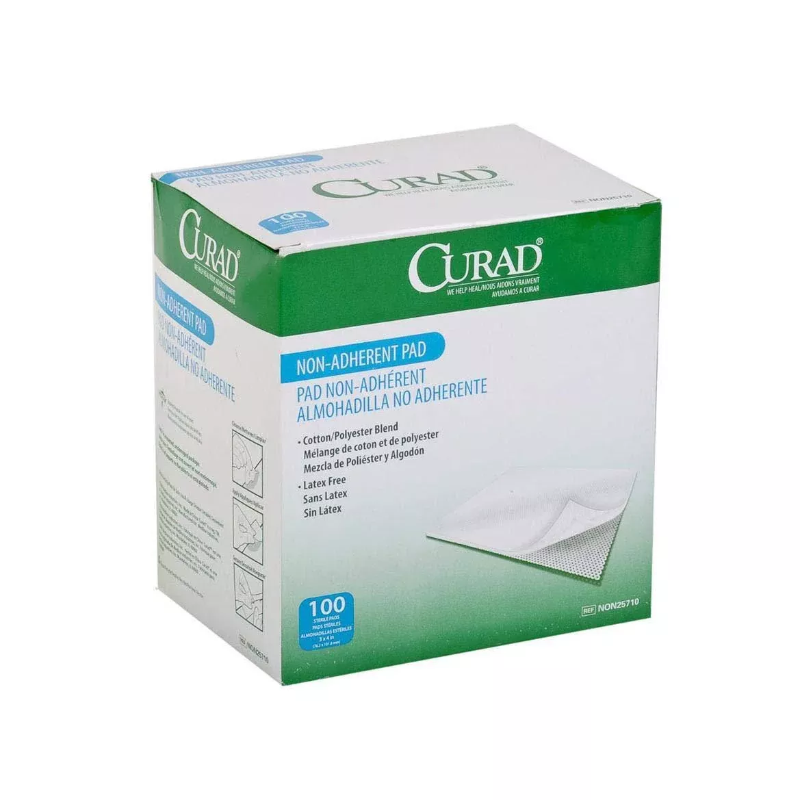 Sterile Non-Adherent Pads (Pack of 100) for gentle wound dressing and absorption without sticking
