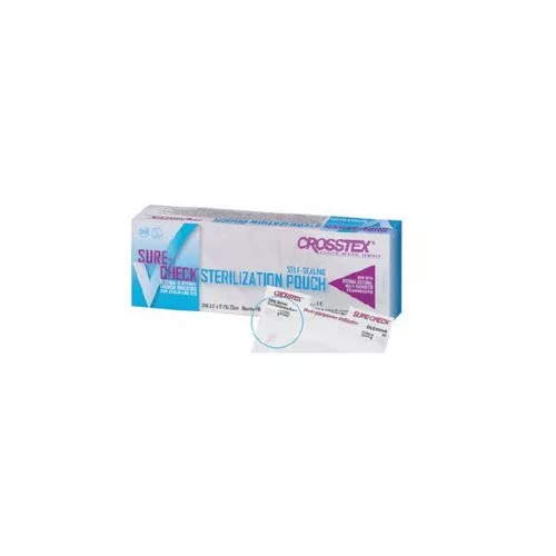 Sterilization Pouch Sure-Check Ethylene Oxide (EO) Gas / Steam 5-1/4 X 10 Inch Transparent Self Seal Film #SCM2