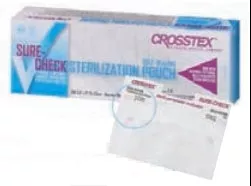 Sterilization Pouch Sure-Check Ethylene Oxide (EO) Gas / Steam 7-1/2 X 13 Inch Transparent Self Seal Film #SCL2