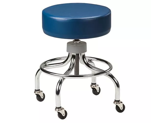 Stool with Chrome Base and Round Footring