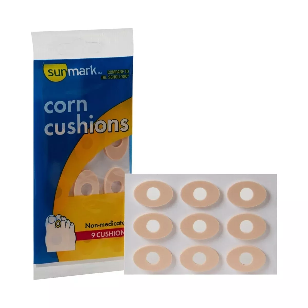 Sunmark Adhesive Toe Pad Corn Cushions