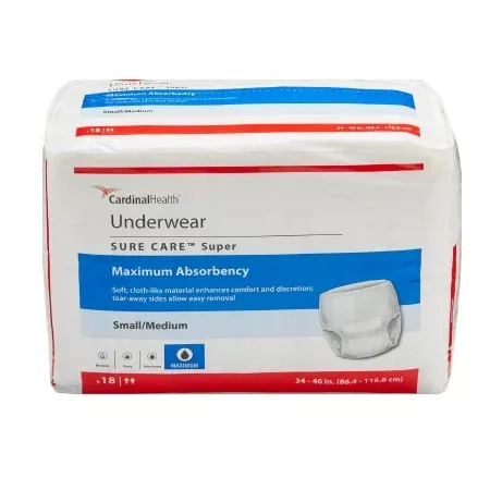 Sure Care Unisex Disposable Absorbent Pull On Underwear by Cardinal