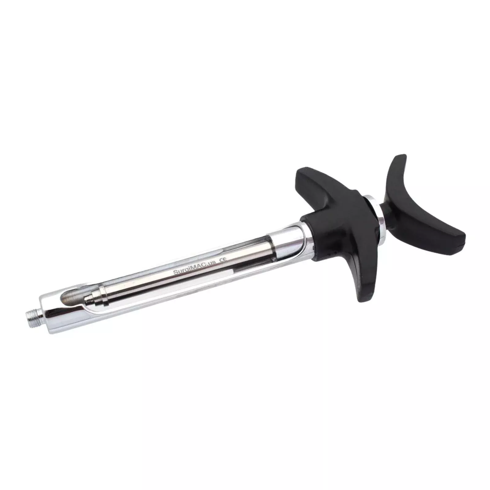 Surgimac 1.8ml Self-Aspirating Syringe 1/Pk. Black Saddle-Grip Silicone Handle