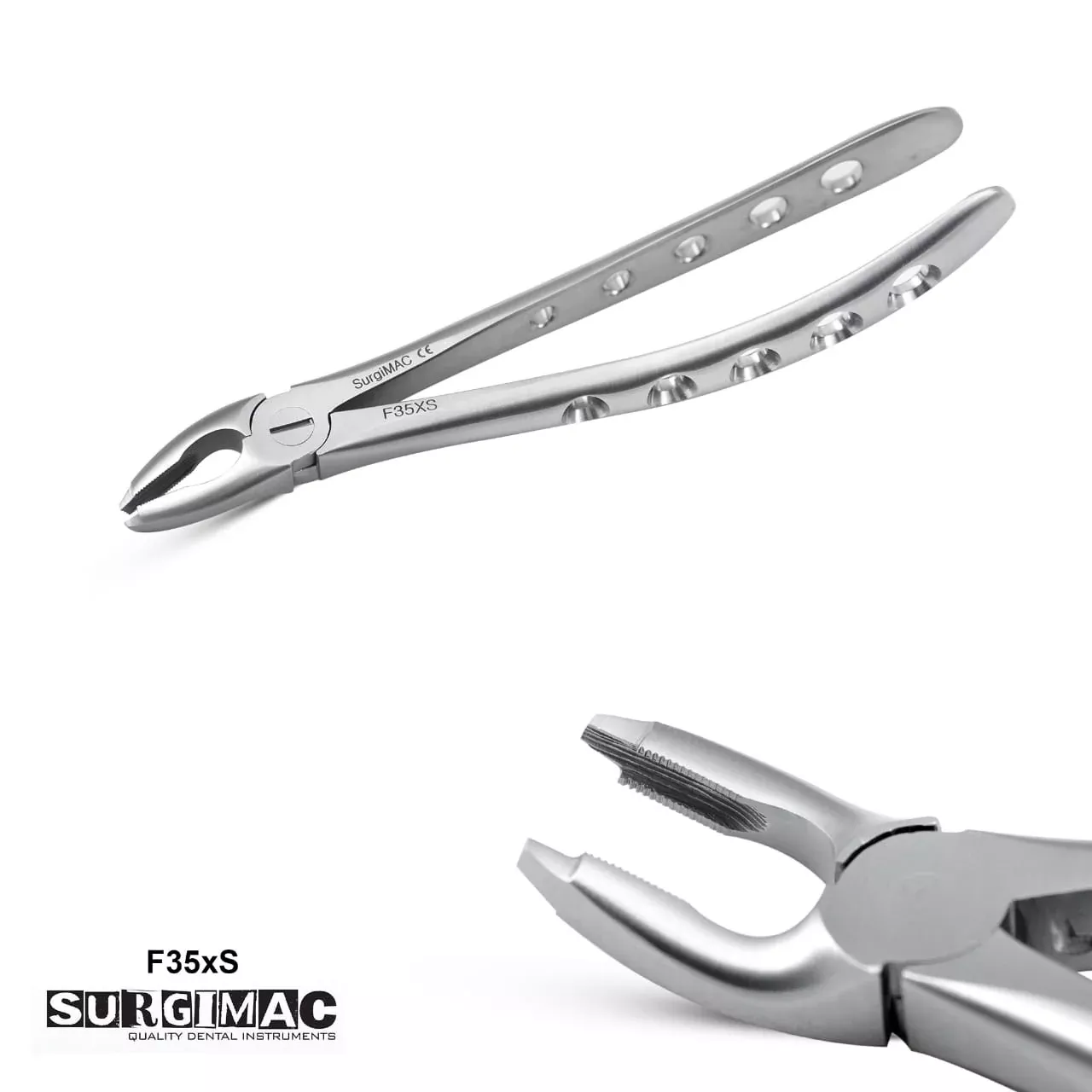 Surgimac #35 Extracting Forceps, Upper Canines and Premolars, Atraumair