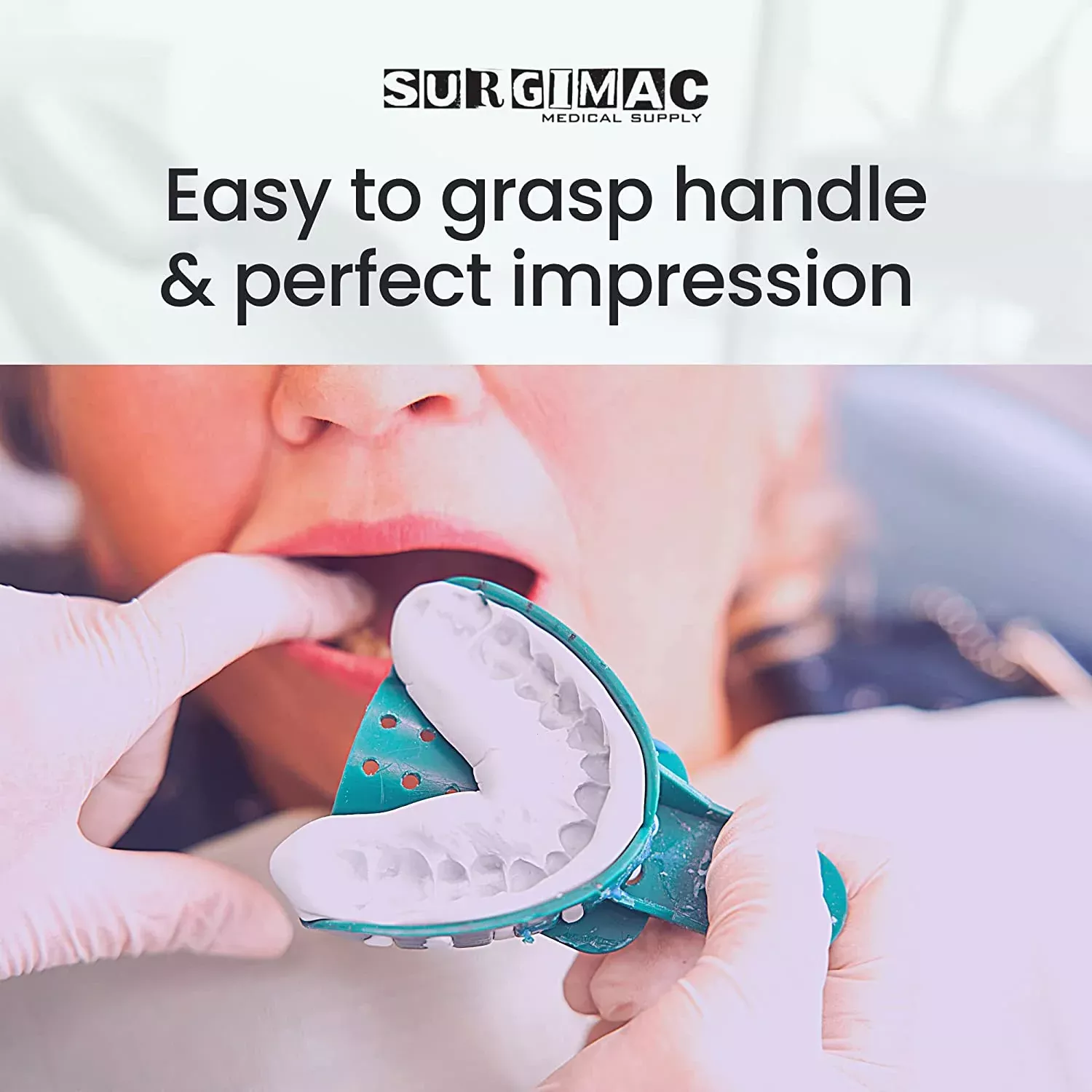 SurgiMac Disposable Dental Perforated Plastic Impression Trays
