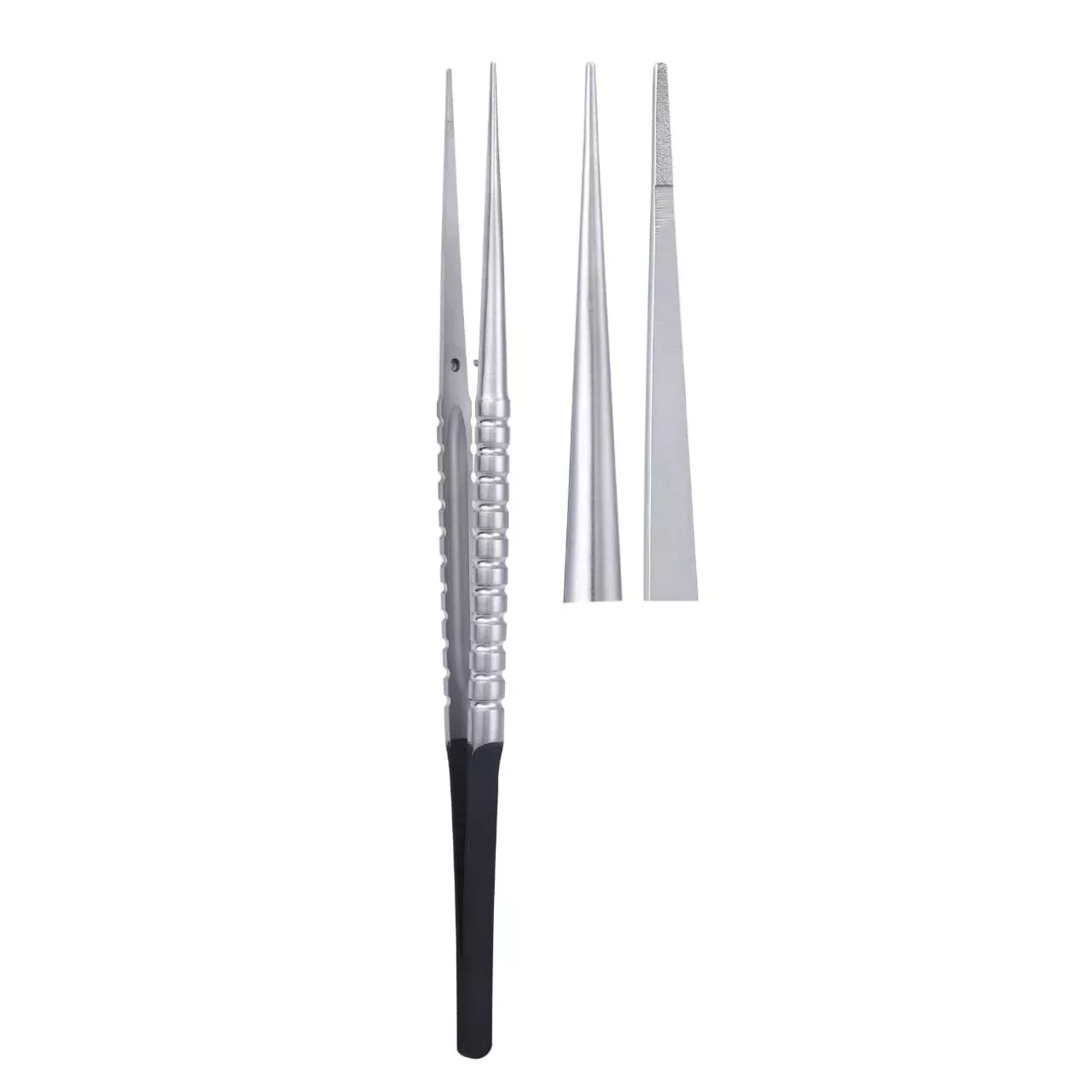 SurgiMac's Micro Tissue Pliers Straight Multiple Teeth 18mm. TC Tip
