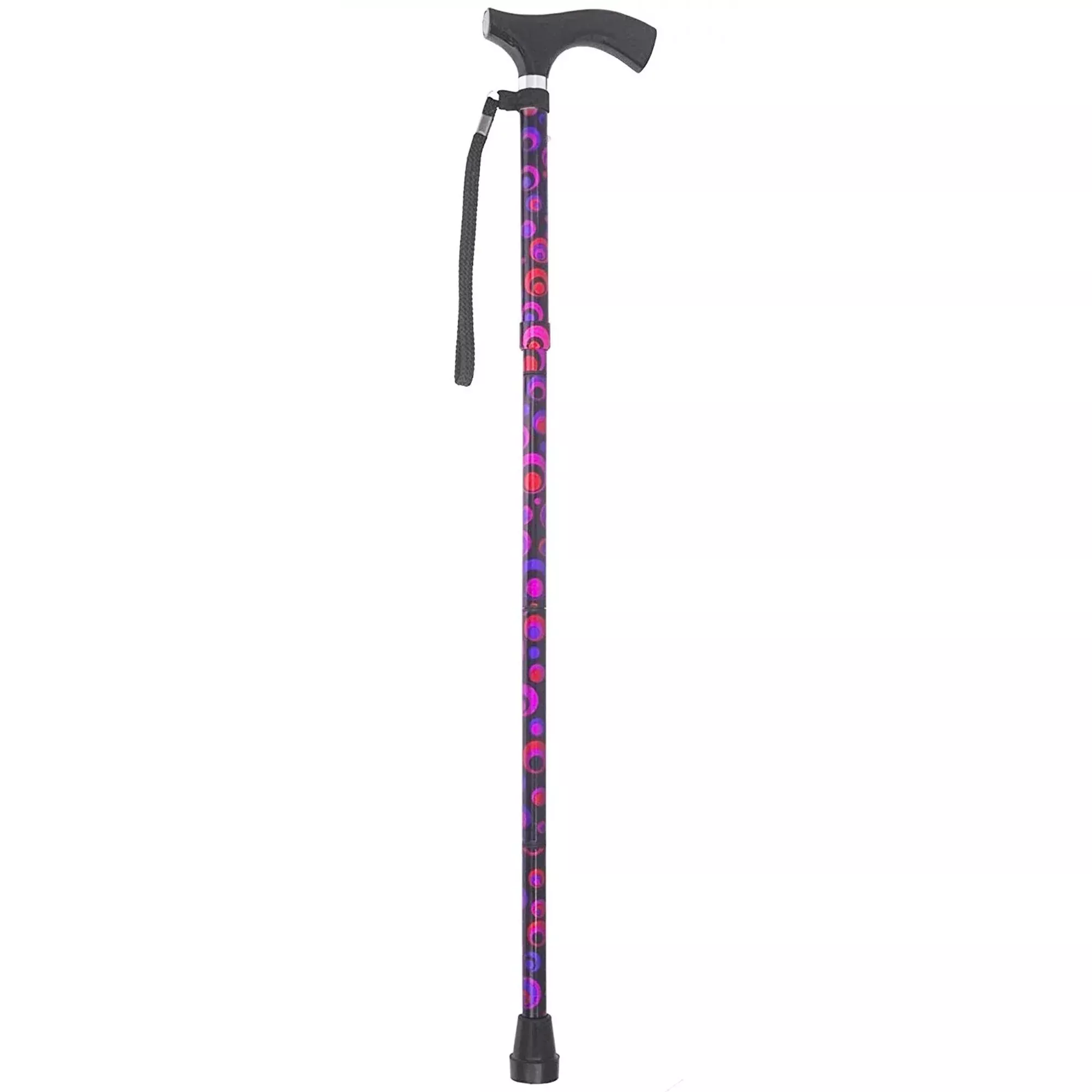 Switch Sticks Folding Cane, Circle Print, 32 to 37 Inch Height