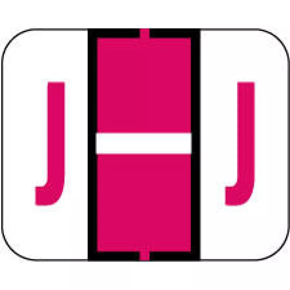 Tab Compatible 1838 Color Code Label Alpha "J" 1 1/4X1 Red Permanent 500 Per Roll