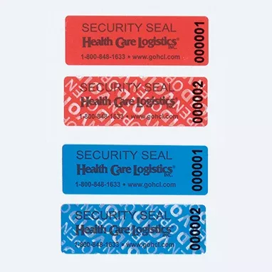 Tamper-Evident Void Message Seals, Numbered, No Residue