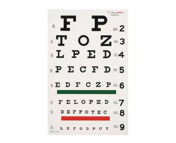 Tech-Med Snellen Eye Chart