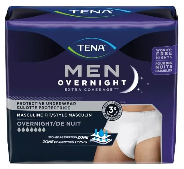 TENA MEN Overnight Extra Coverage Protective Underwear - S/M & L/XL