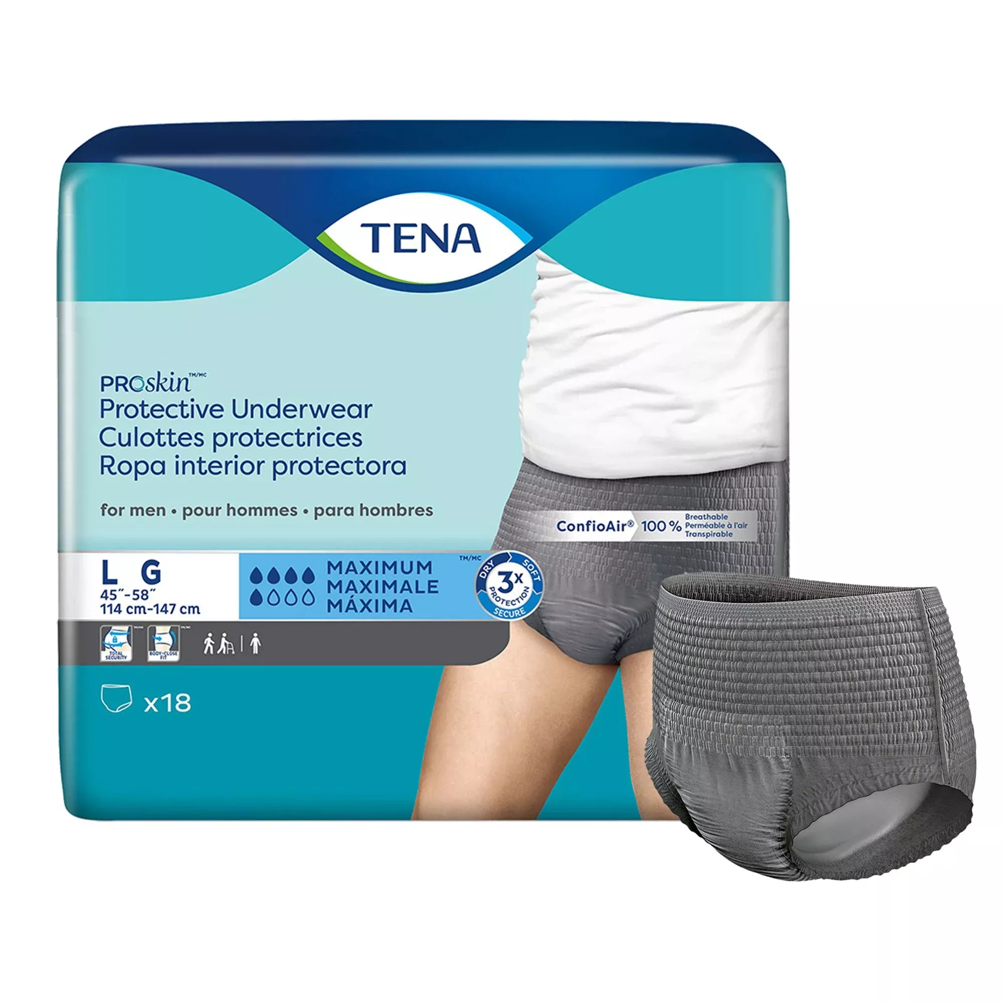 Tena ProSkin™ Maximum Absorbent Underwear for Men, Large