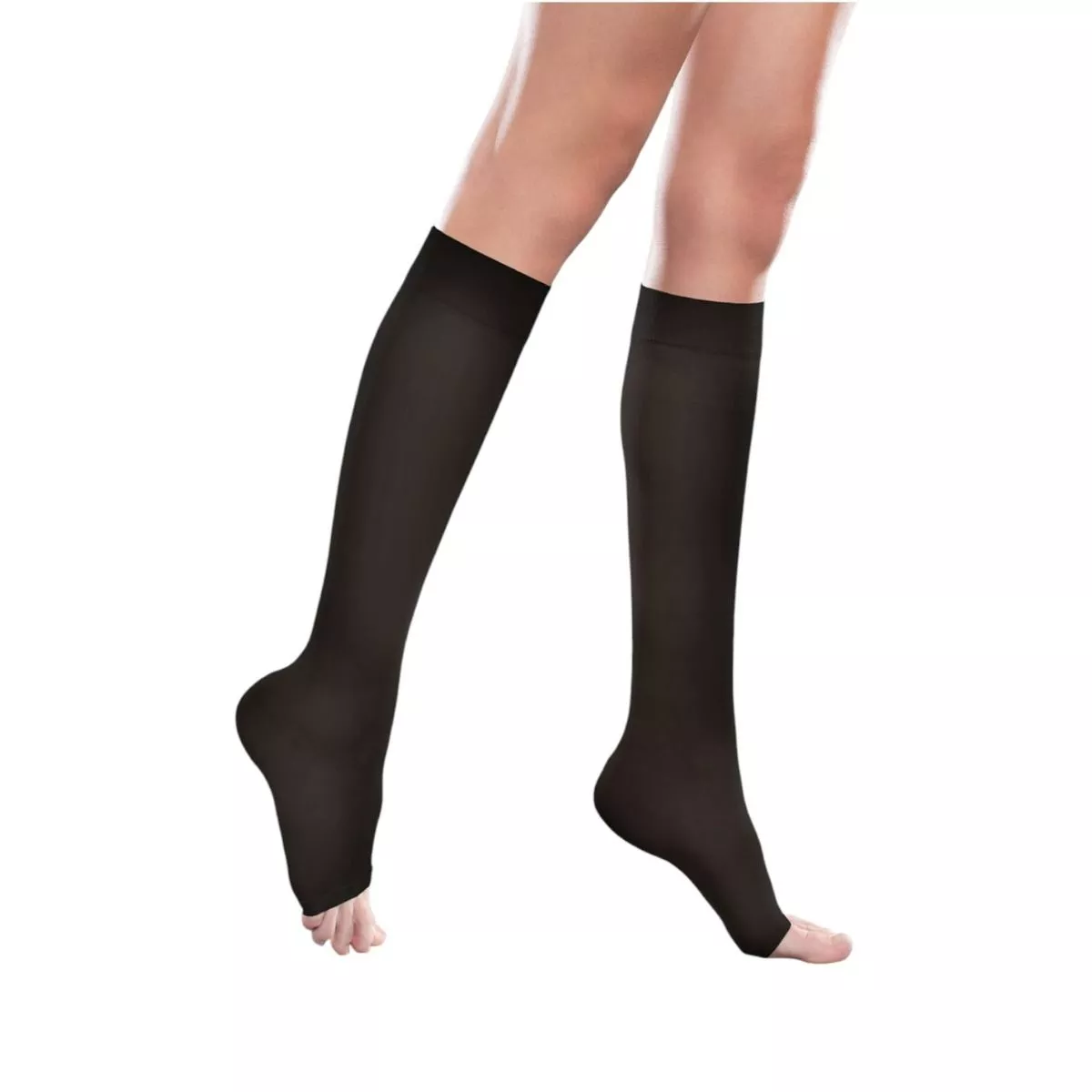 Therafirm Ease Sheer Knee High 20-30 mmHg Compression Stockings, Open Toe