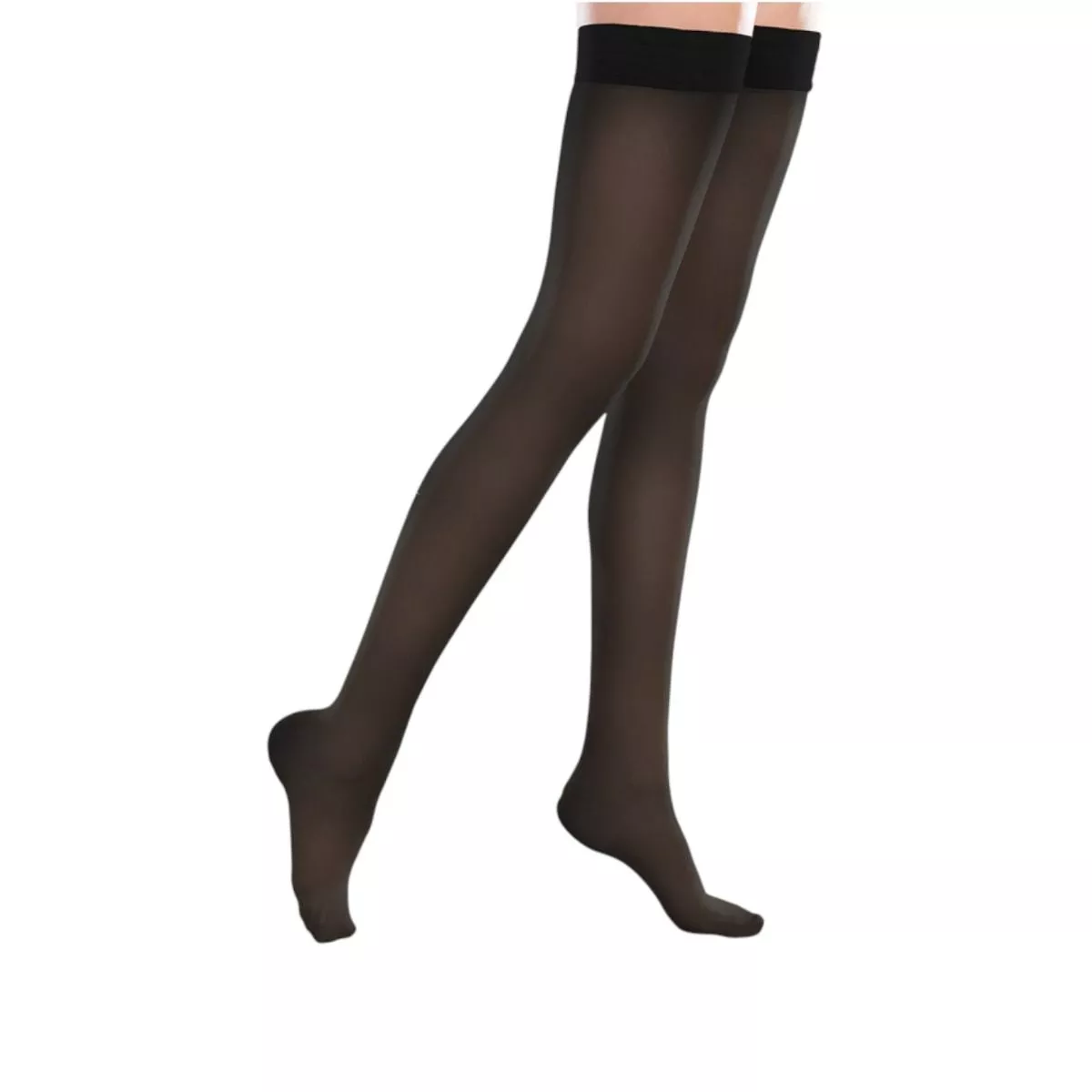 Therafirm Sheer Ease Thigh High 20-30 mmHg Compression Stockings, Closed Toe