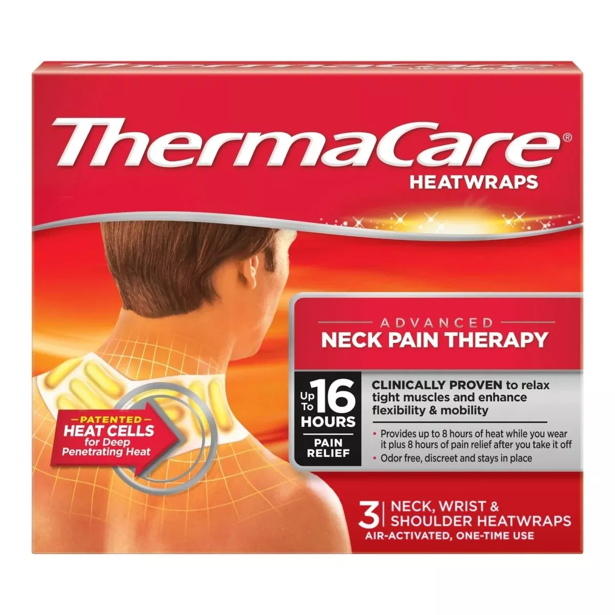 ThermaCare HeatWraps Instant Hot Patch for Neck and Arm