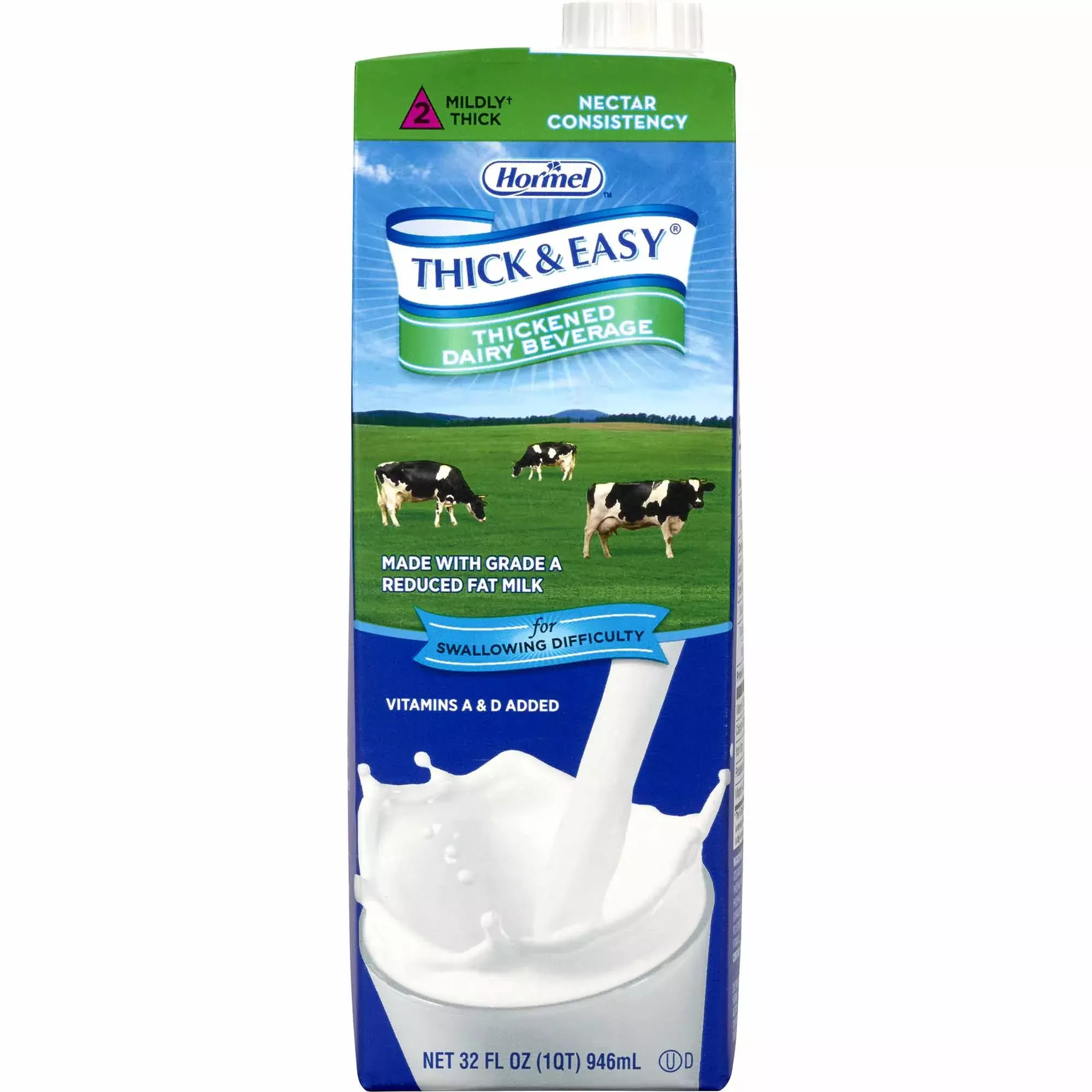 Thick & Easy Dairy Nectar Consistency Milk Thickened Beverage, 32-ounce carton