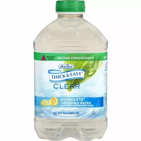 Thick & Easy Hydrolyte Adult Lemon-Flavored, Ready to Use, Nectar Consistency Thickened Water, 40 oz. Bottle (12863)