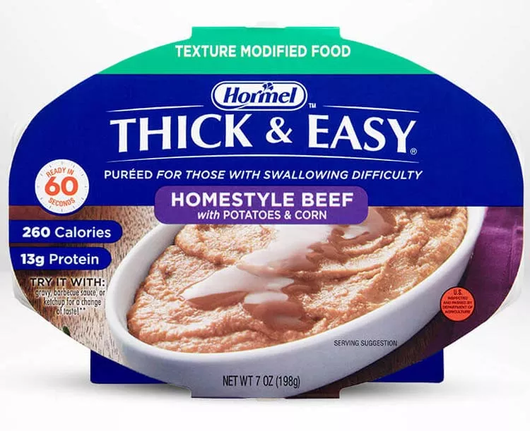 Thick & Easy Pureed Beef, Potatoes, Corn