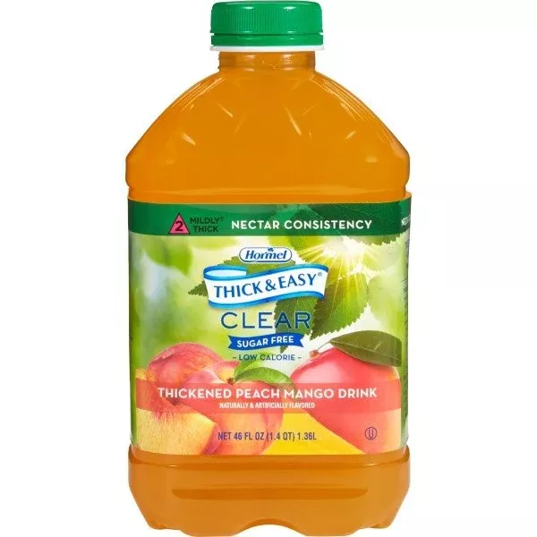 Thick & Easy Sugar Free Nectar Consistency Peach Mango Thickened Beverage, 46 oz.