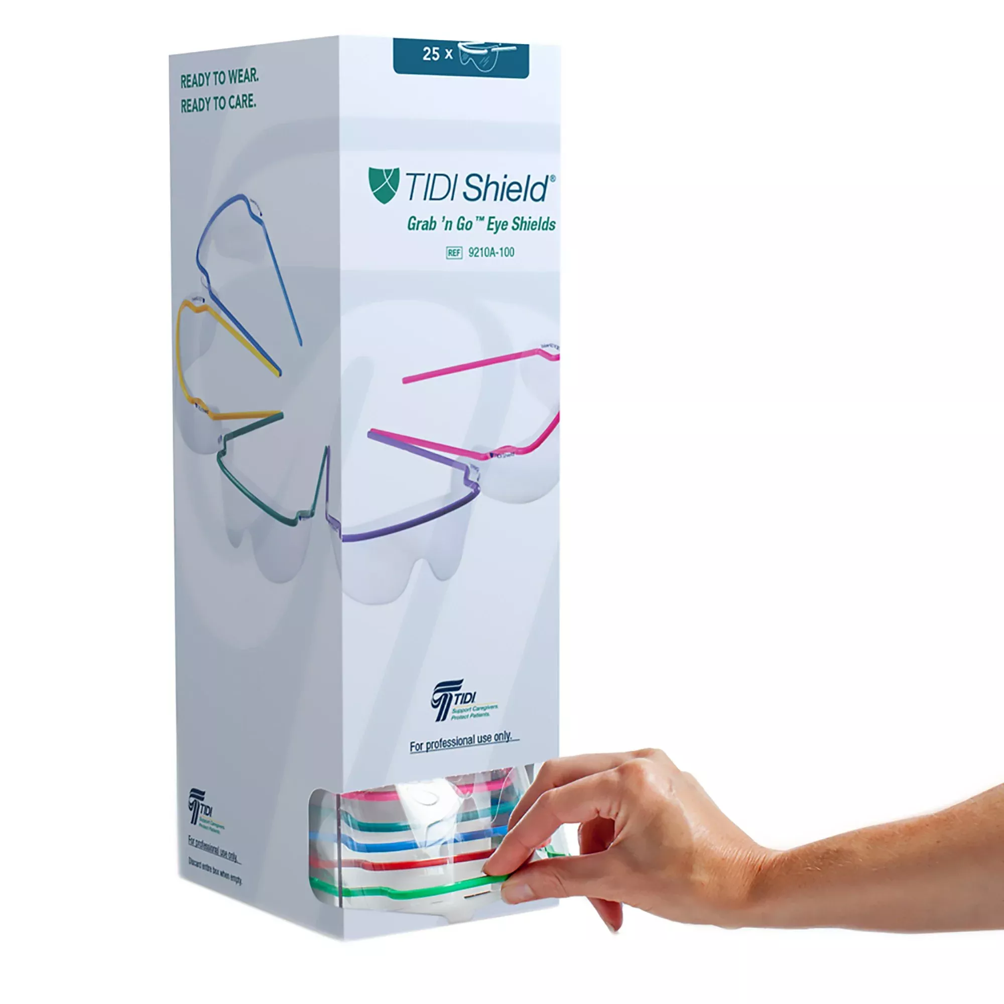 TIDIShield Grab ‘n Go Eye Shields with Dispenser