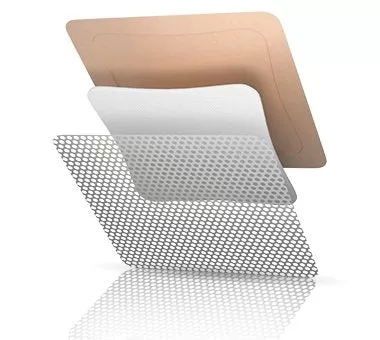 Tielle Essential Silicone Adhesive with Border Silicone Foam Dressing, 4 x 4 Inch