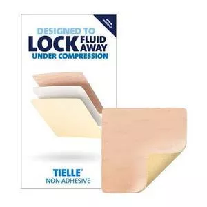 TIELLE Non-Adhesive Hydropolymer Foam Dressing, 2" x 2"