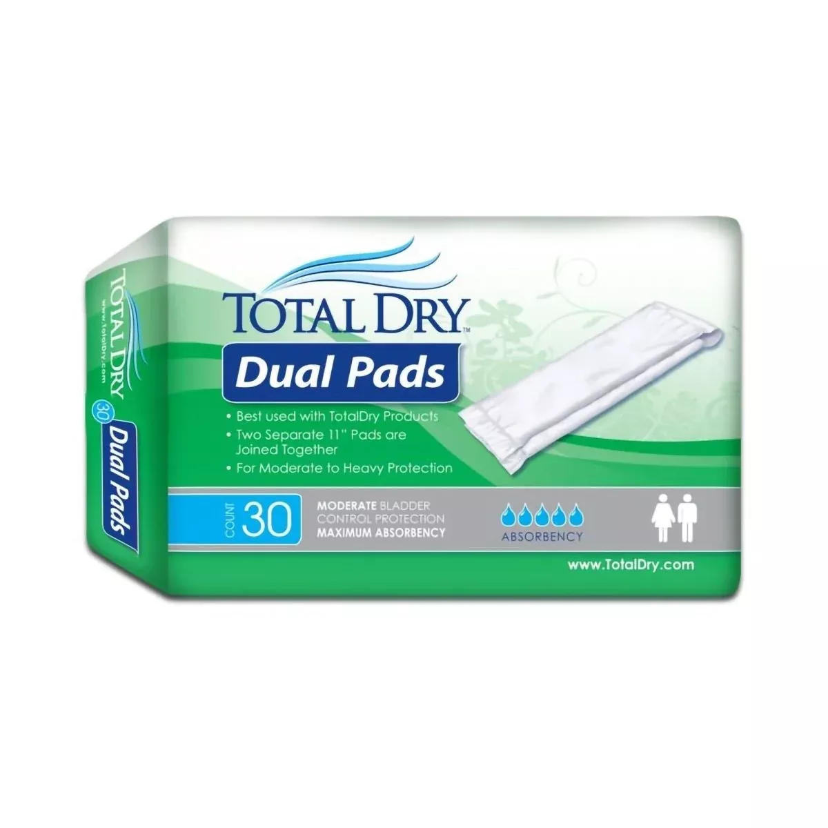 Total Dry Maximum Absorbency Incontinence Liners