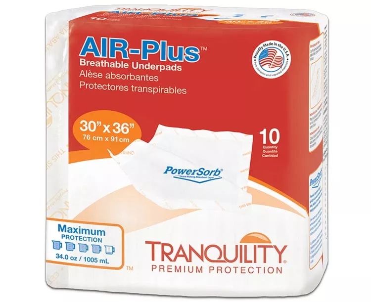 Tranquility AIR-Plus Breathable Super Absorbent Underpads